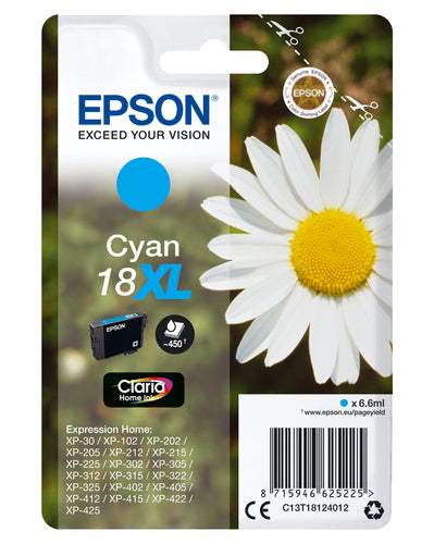 Epson Daisy Singlepack Cyan 18XL Claria Home Ink Epson Daisy Singlepack Cyan 18XL Claria Home Ink
